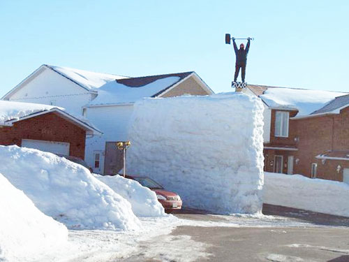 the tallest snowbank that you'll ever see